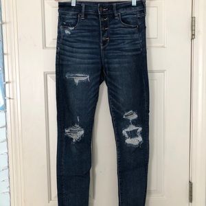 American Eagle High Rise Ripped Jegging